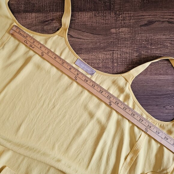 Everlane Sleeveless The Japanese GoWeave Tank Wrap Midi Dress, 4, Yellow - Picture 4 of 9